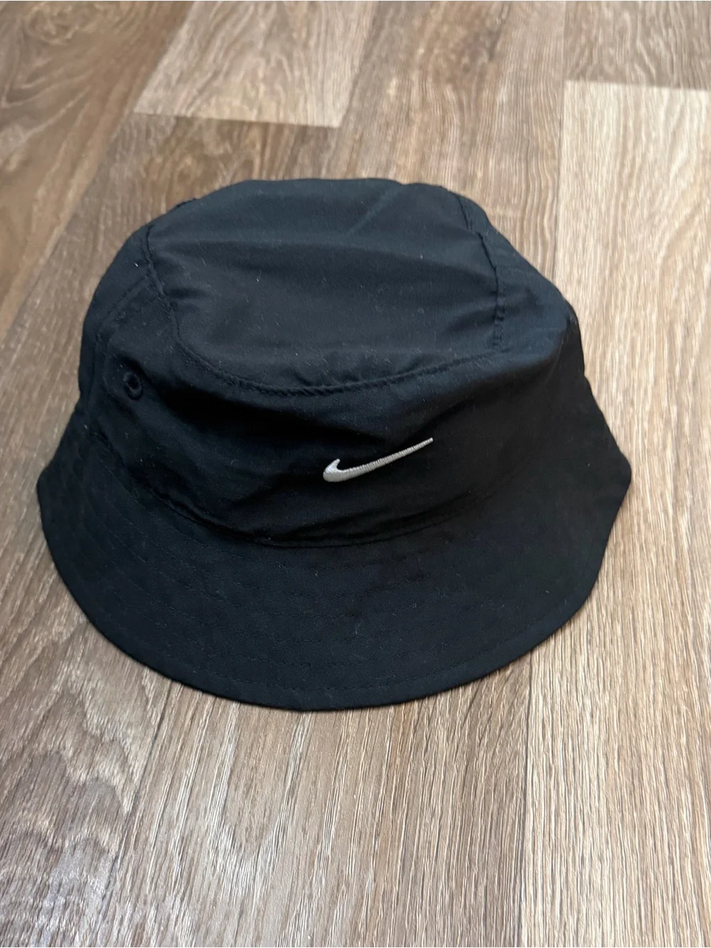 Nike Black Bucket Hat with White Swoosh